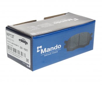 1 059 р. Колодки тормозные задние (4шт.) MANDO Toyota Land Cruiser 100 дорестайлинг (1998-2002)  с доставкой в г. Майкоп. Увеличить фотографию 2