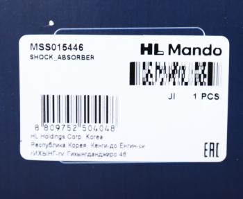 4 699 р. Амортизатор VW Passat (3B5,3B6) передний левый/правый газовый MANDO MANDO mss015446 MANDO mss015446  с доставкой в г. Майкоп. Увеличить фотографию 4