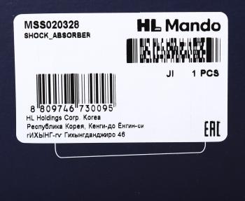 6 449 р. Амортизатор MITSUBISHI Lancer 10 (CY2A,CY4A) (07-) передний левый газовый MANDO MANDO mss020328  с доставкой в г. Майкоп. Увеличить фотографию 4