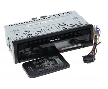 10 249 р. Магнитола автомобильная 1DIN PIONEER PIONEER mvh-s125ui  с доставкой в г. Майкоп. Увеличить фотографию 1