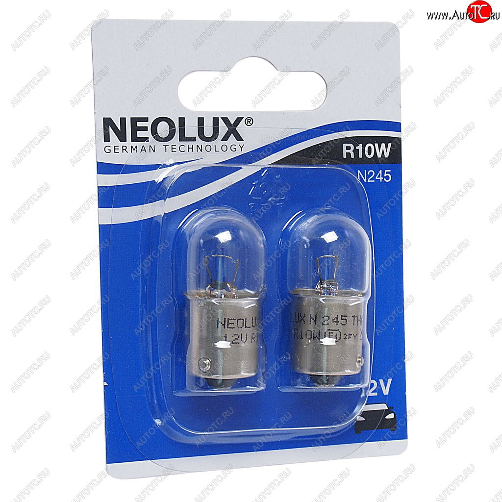 131 р. Лампа 12V R10W BA15s 125лм блистер (2шт.) Standard NEOLUX NEOLUX n245-02b  с доставкой в г. Майкоп
