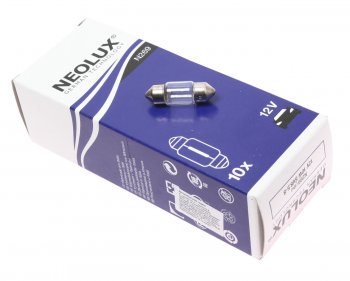 86 р. Лампа 12V C10W SV8.5-8 31мм Standard NEOLUX NEOLUX n269  с доставкой в г. Майкоп. Увеличить фотографию 1