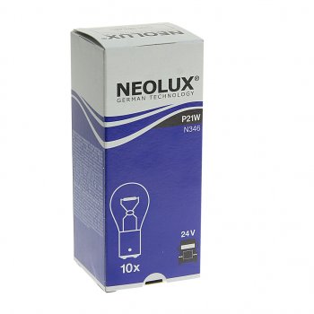 107 р. Лампа 24V P21W BA15d Standard NEOLUX NEOLUX n346  с доставкой в г. Майкоп. Увеличить фотографию 2