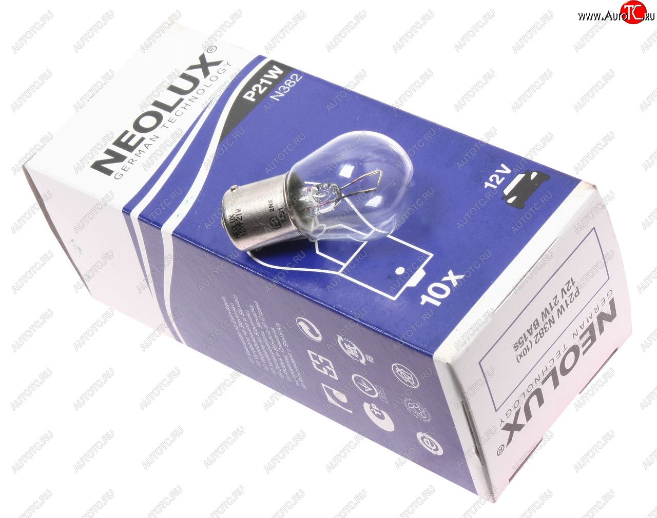 57 р. Лампа 12V P21W BA15s 460лм Standard NEOLUX NEOLUX n382  с доставкой в г. Майкоп