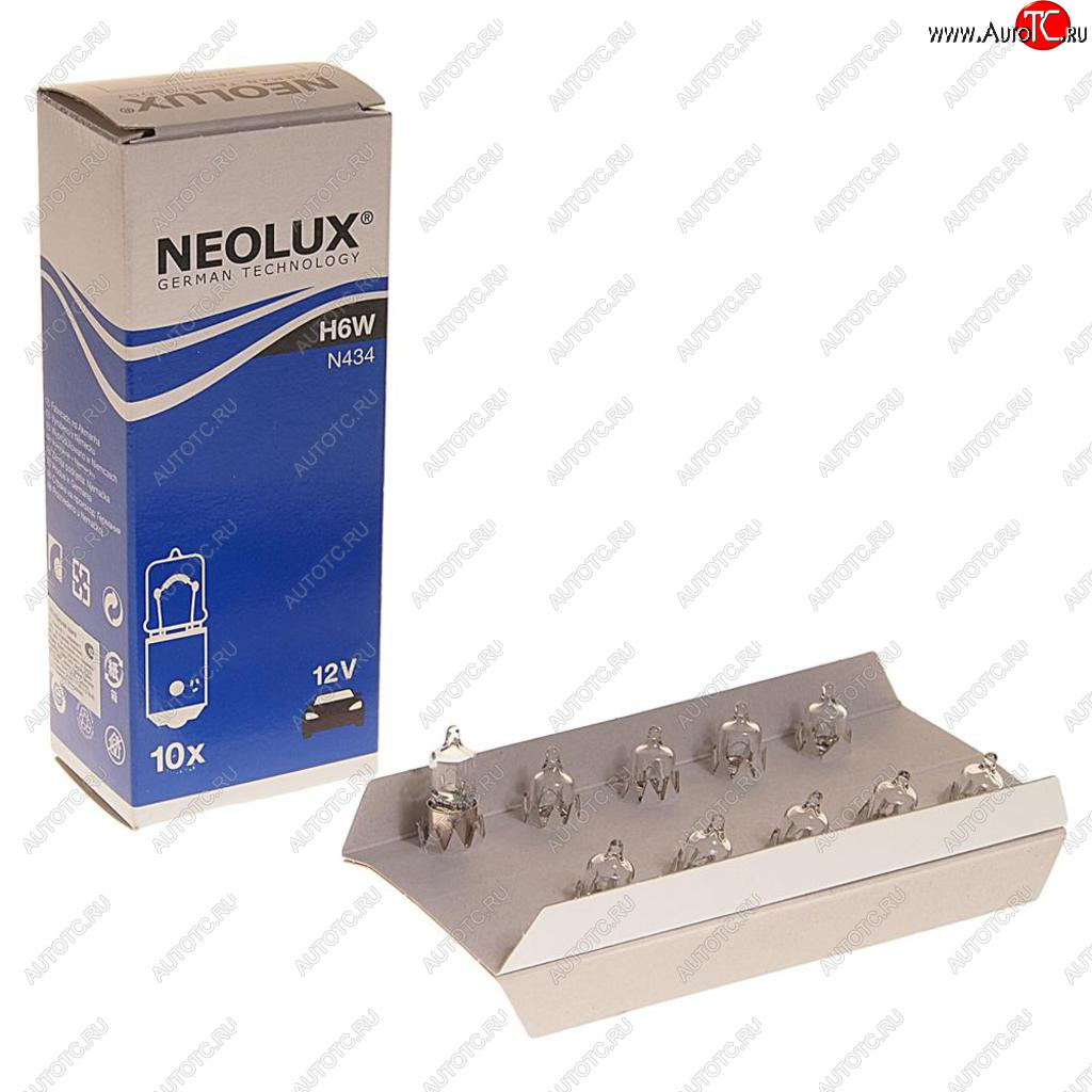 268 р. Лампа 12V H6W BAX9s 125лм Standard NEOLUX NEOLUX n434  с доставкой в г. Майкоп
