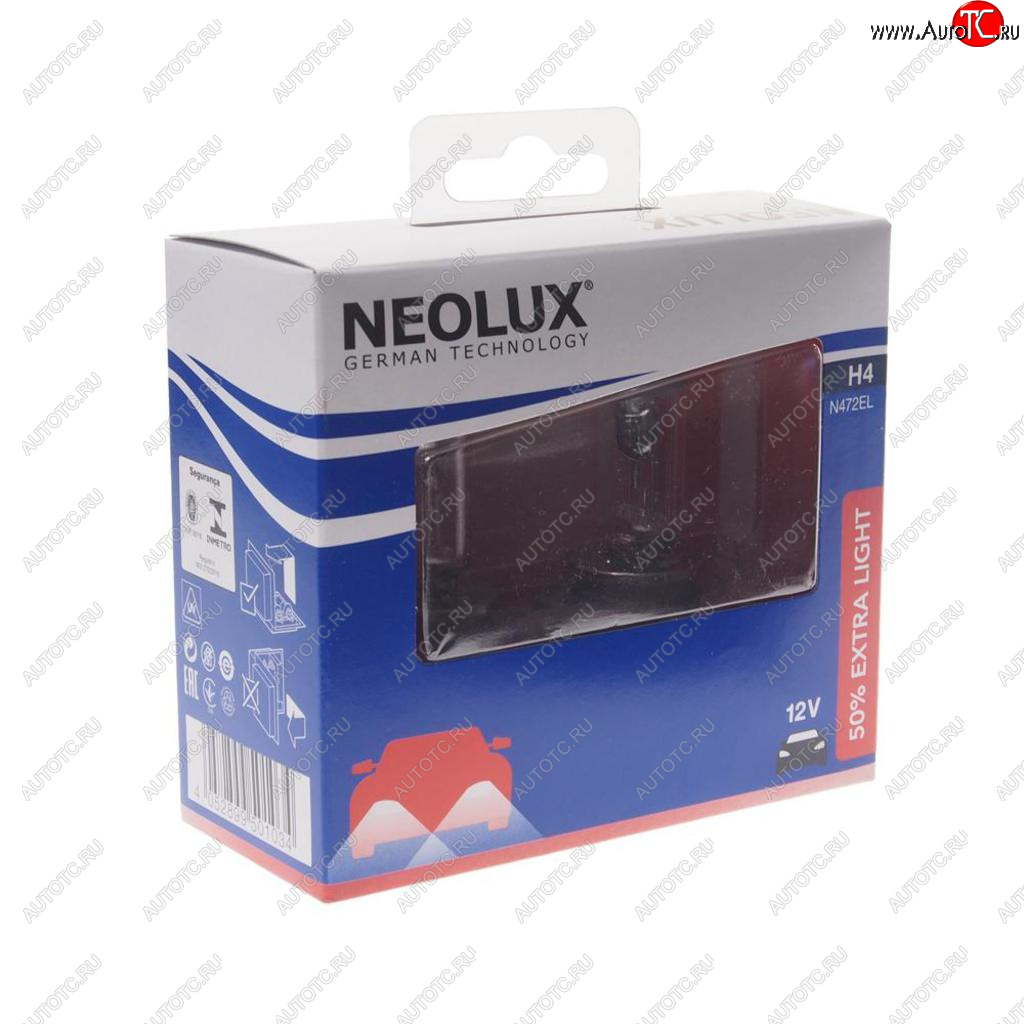 779 р. Лампа 12V H4 6055W P43t +50% 16501000лм бокс (2шт.) Extra Light NEOLUX NEOLUX n472el-2scb  с доставкой в г. Майкоп