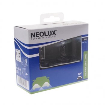 559 р. Лампа 12V H4 6055W P43t 16501000лм бокс (2шт.) Extra Lifetime NEOLUX NEOLUX n472ll-2scb  с доставкой в г. Майкоп. Увеличить фотографию 1