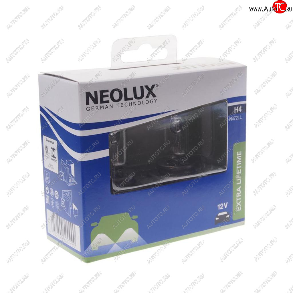 559 р. Лампа 12V H4 6055W P43t 16501000лм бокс (2шт.) Extra Lifetime NEOLUX NEOLUX n472ll-2scb  с доставкой в г. Майкоп