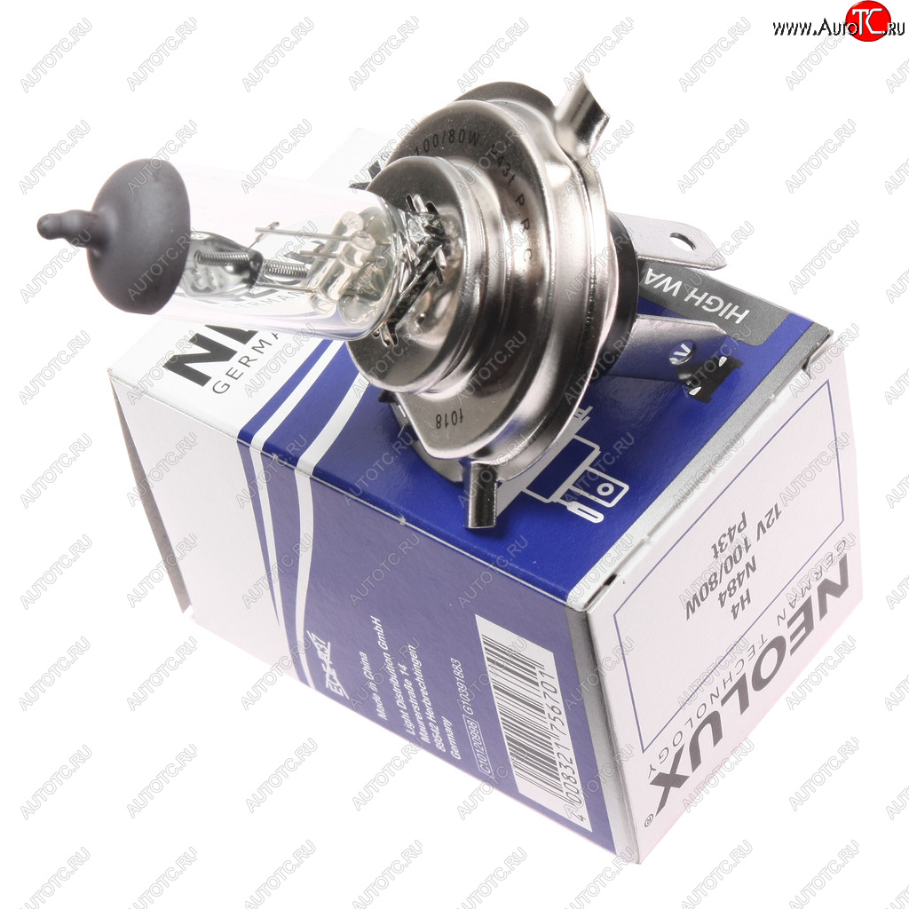 209 р. Лампа 12V H4 10080W P43t 3200K 29001500лм Power Light NEOLUX NEOLUX n484  с доставкой в г. Майкоп