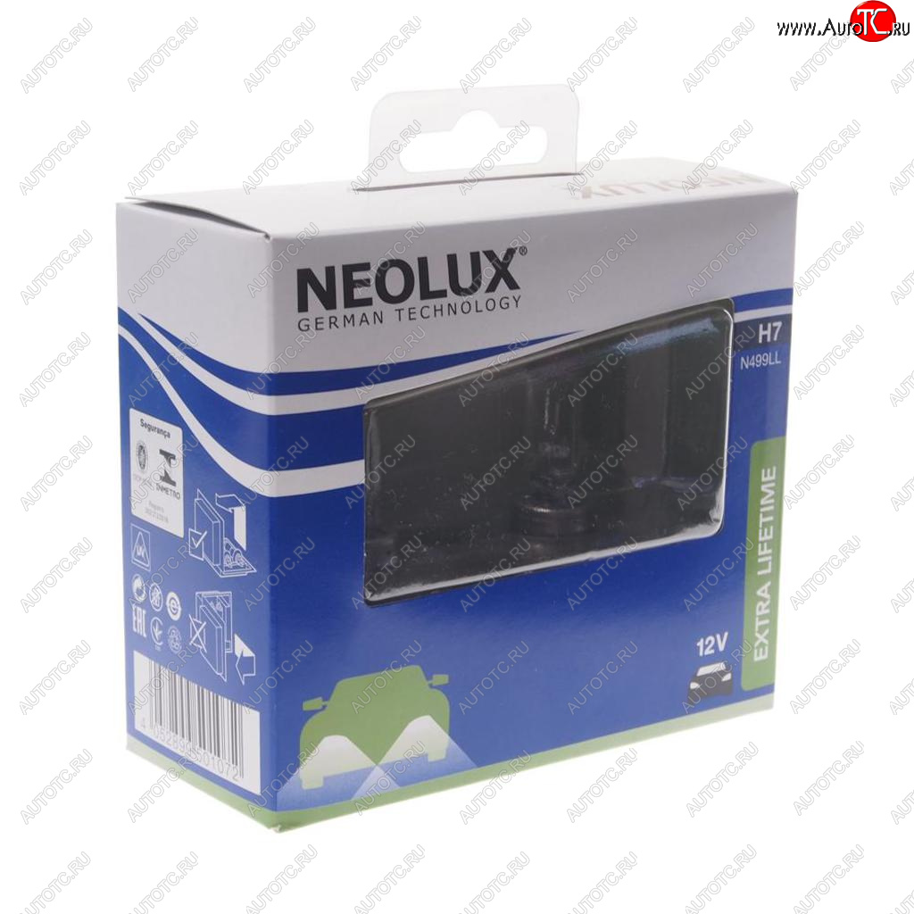859 р. Лампа 12V H7 55W PX26d 1500лм бокс (2шт.) Extra Lifetime NEOLUX NEOLUX n499ll-2scb  с доставкой в г. Майкоп