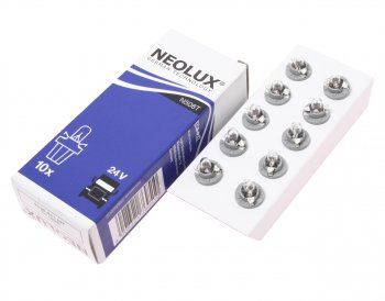 131 р. Лампа 24V 1.2W B8.5d серый патрон Standard NEOLUX NEOLUX n508t  с доставкой в г. Майкоп. Увеличить фотографию 1