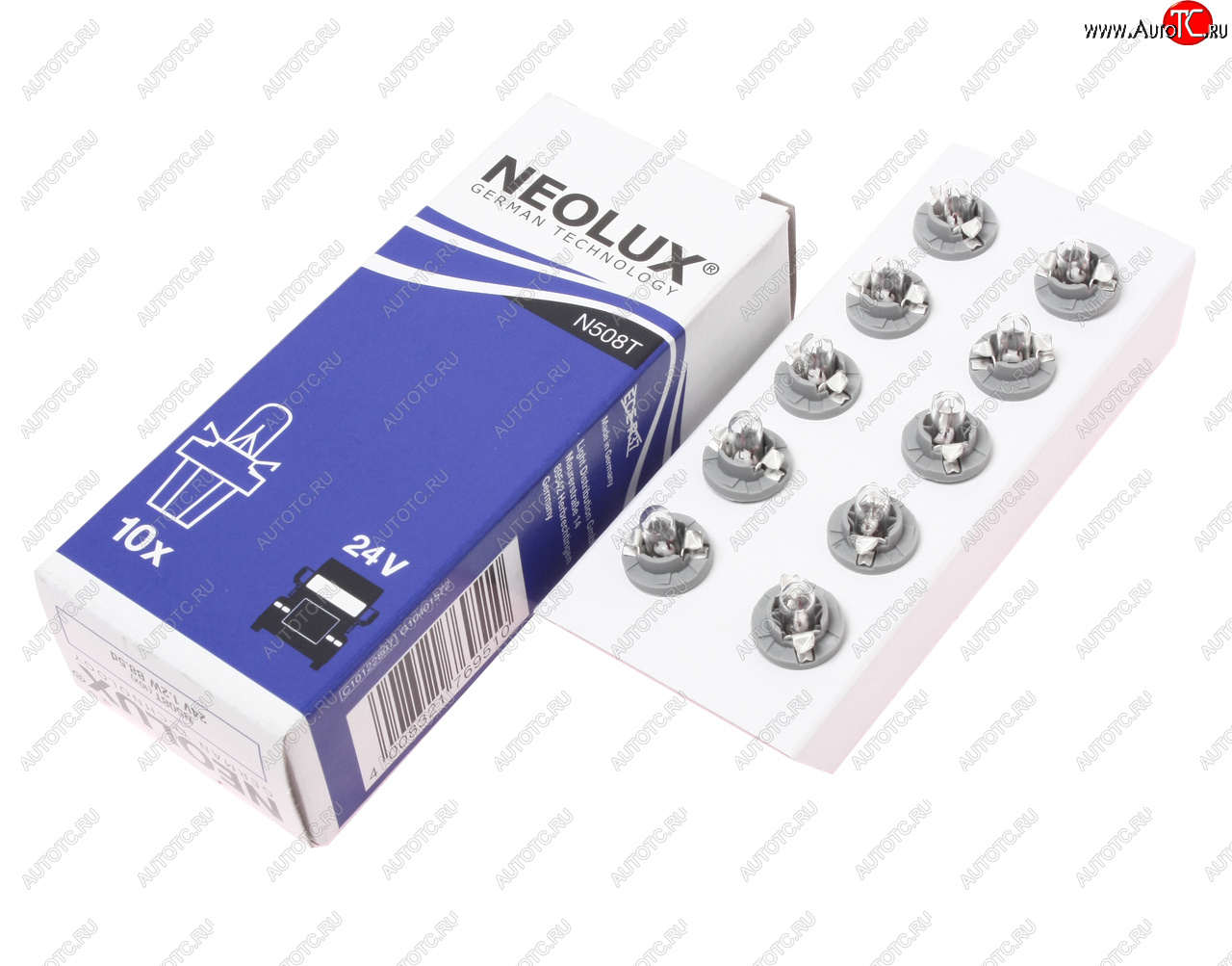 131 р. Лампа 24V 1.2W B8.5d серый патрон Standard NEOLUX NEOLUX n508t  с доставкой в г. Майкоп