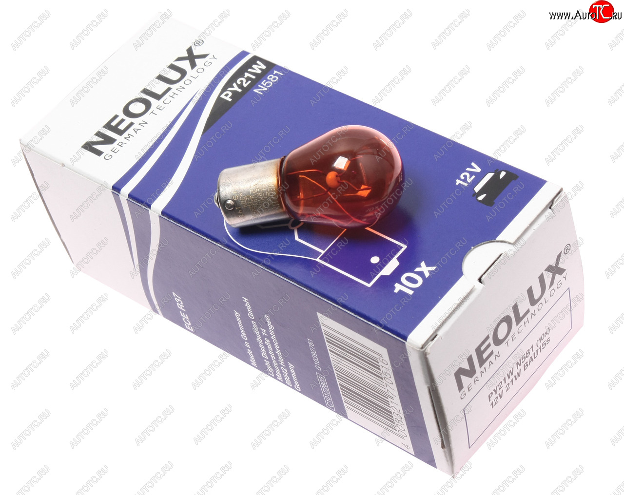 95 р. Лампа 12V PY21W BAU15s 280лм Standard NEOLUX NEOLUX n581  с доставкой в г. Майкоп