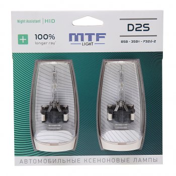 5 599 р. Лампа ксеноновая D2S 4600K бокс (2шт.) MTF MTF nabd2s  с доставкой в г. Майкоп. Увеличить фотографию 1