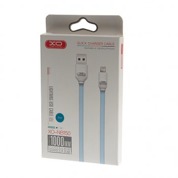 176 р. Кабель iPhone (5-) 1м голубой XO XO nb150 blue  с доставкой в г. Майкоп. Увеличить фотографию 2