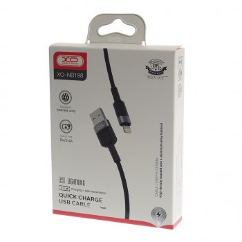 369 р. Кабель USB Type C 1м черный XO XO nb198 black  с доставкой в г. Майкоп. Увеличить фотографию 2