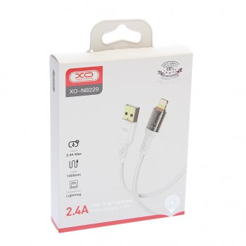 349 р. Кабель iPhone (5-) 1м белый XO XO nb229 white  с доставкой в г. Майкоп. Увеличить фотографию 2
