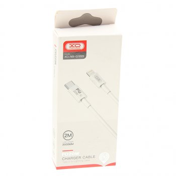 379 р. Кабель iPhone (5-)-USB Type C 2м белый XO XO nb-q189b white  с доставкой в г. Майкоп. Увеличить фотографию 2