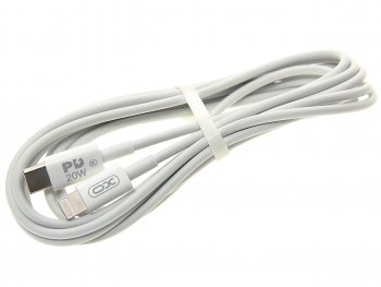 379 р. Кабель iPhone (5-)-USB Type C 2м белый XO XO nb-q189b white  с доставкой в г. Майкоп. Увеличить фотографию 1