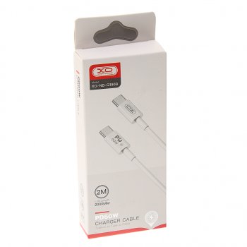 299 р. Кабель USB Type C-USB Type C 2м белый XO XO nb-q190b white  с доставкой в г. Майкоп. Увеличить фотографию 2