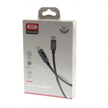 659 р. Кабель USB Type C-USB Type C 1м черный XO XO nb-q203b black XO nb-q203b black  с доставкой в г. Майкоп. Увеличить фотографию 2