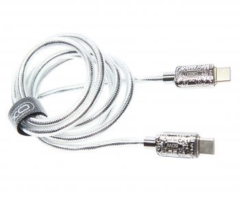 459 р. Кабель USB Type C-USB Type C 1м серебро XO XO nbq217b silver  с доставкой в г. Майкоп. Увеличить фотографию 1