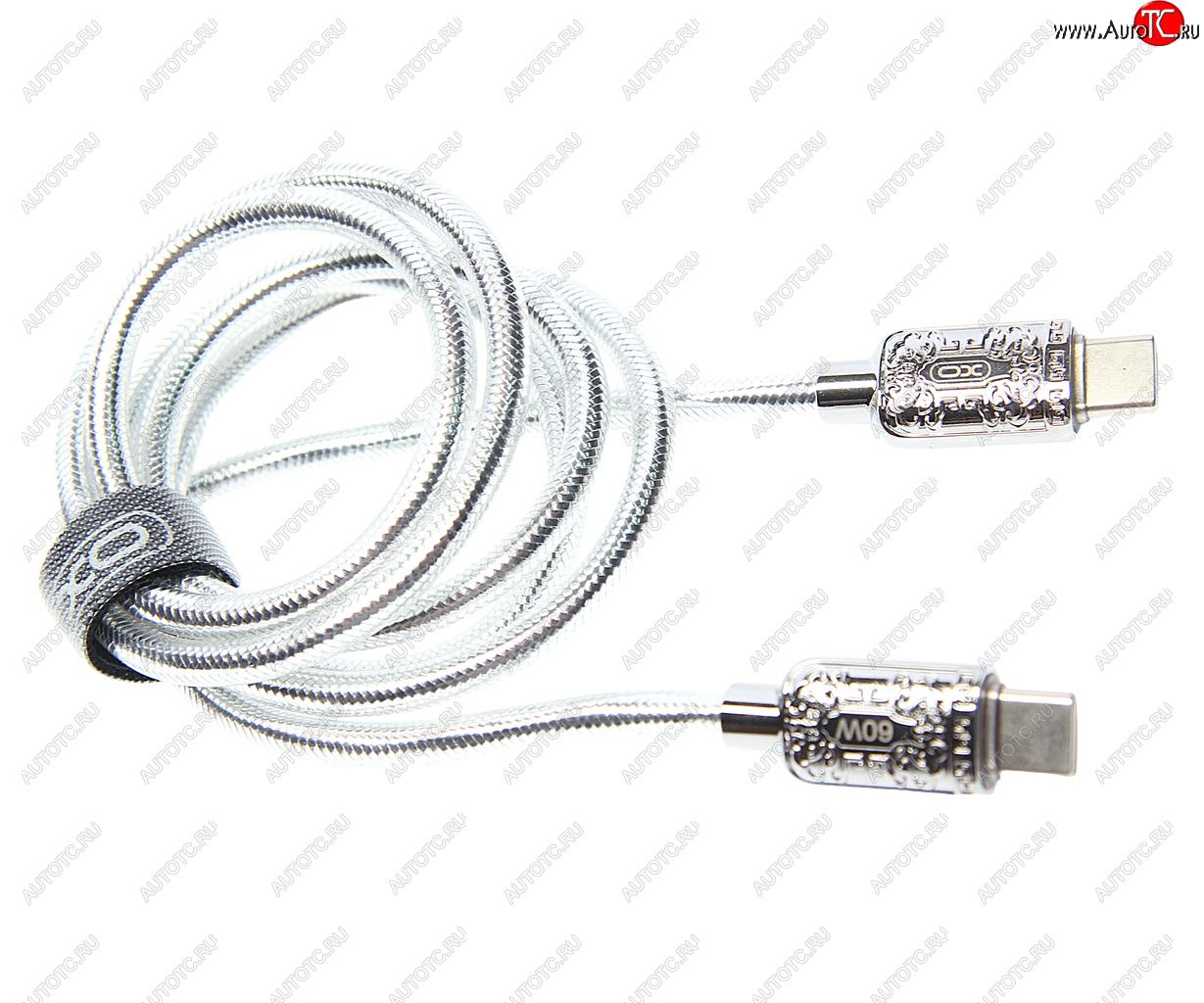 459 р. Кабель USB Type C-USB Type C 1м серебро XO XO nbq217b silver  с доставкой в г. Майкоп