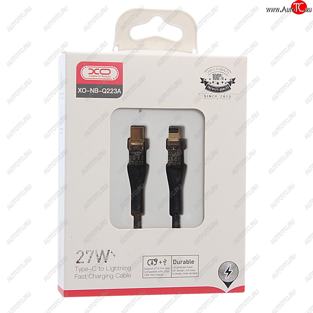 479 р. Кабель iPhone (5-)-USB Type C 1м черный XO XO nb-q223a black  с доставкой в г. Майкоп