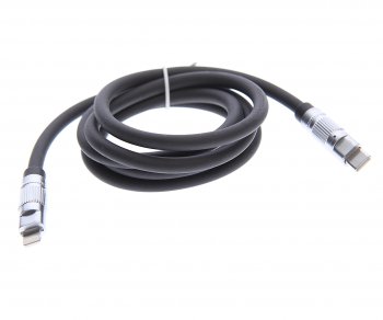 599 р. Кабель iPhone (5-)-USB Type C 1.2м черный XO XO nb-q228a black  с доставкой в г. Майкоп. Увеличить фотографию 2