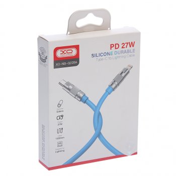299 р. Кабель iPhone (5-)-USB Type C 1.2м синий XO XO nb-q228a blue  с доставкой в г. Майкоп. Увеличить фотографию 2