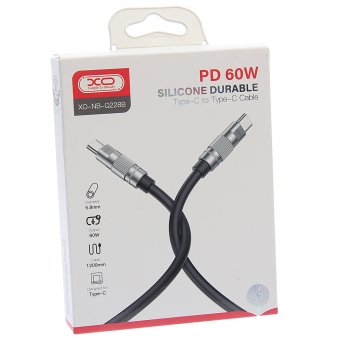 439 р. Кабель USB Type C-USB Type C 1.2м черный XO XO nb-q228b black  с доставкой в г. Майкоп. Увеличить фотографию 2