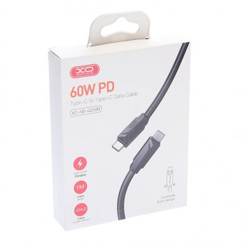 267 р. Кабель USB Type C-USB Type C 1м черный XO XO nbq233b black  с доставкой в г. Майкоп. Увеличить фотографию 2