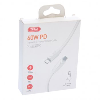 227 р. Кабель USB Type C-USB Type C 1м белый XO XO nbq233b white  с доставкой в г. Майкоп. Увеличить фотографию 3