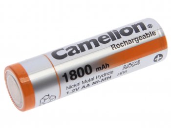 399 р. Батарейка AA HR6 1.2V аккумулятор Ni-MH 1800mAh блистер 2шт. (цена за 1шт.) CAMELION CAMELION nh-aa1800bp2  с доставкой в г. Майкоп. Увеличить фотографию 1