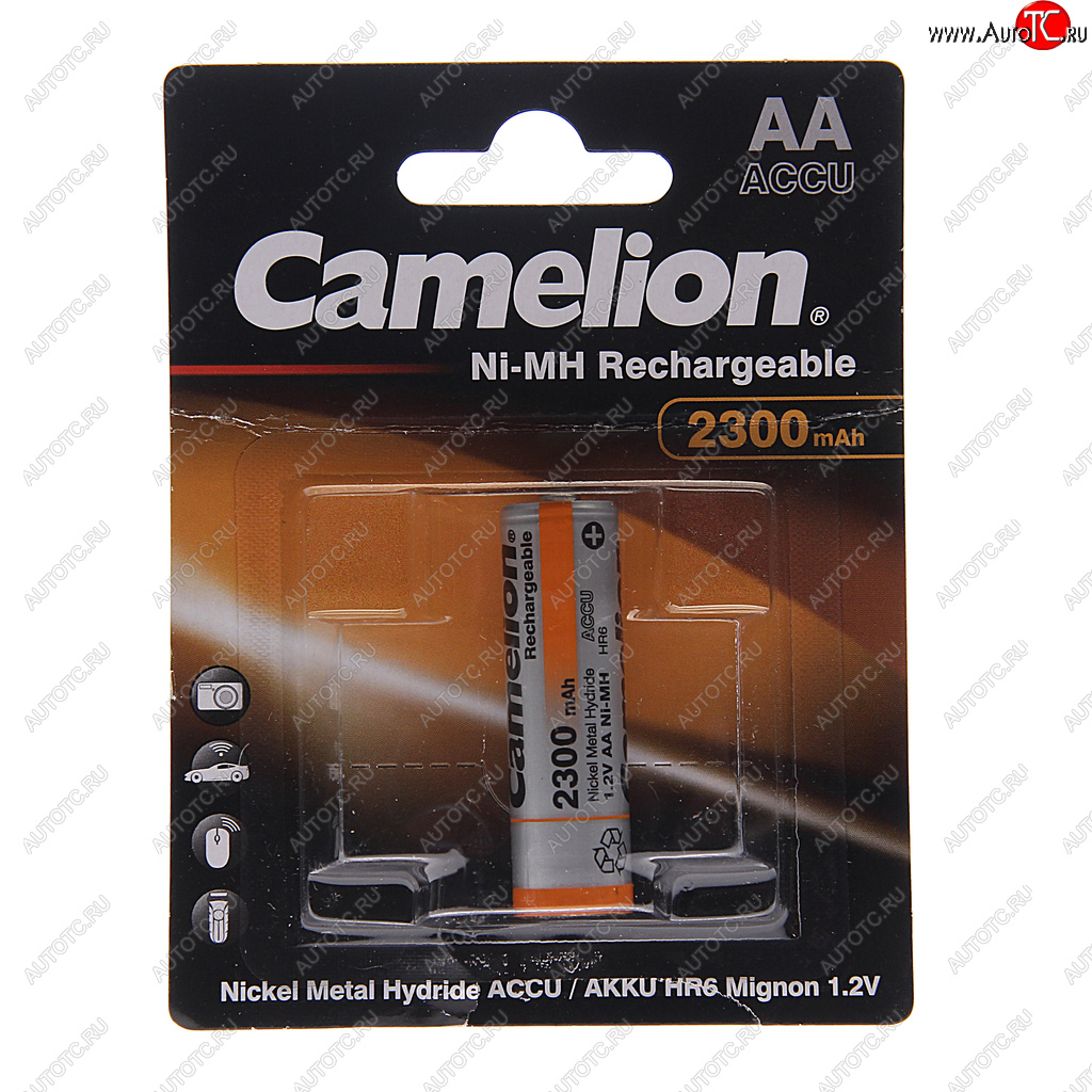 339 р. Батарейка AA HR6 1.2V аккумулятор Ni-MH 2300mAh блистер 2шт. (цена за 1шт.) CAMELION CAMELION nh-aa2300bp2  с доставкой в г. Майкоп