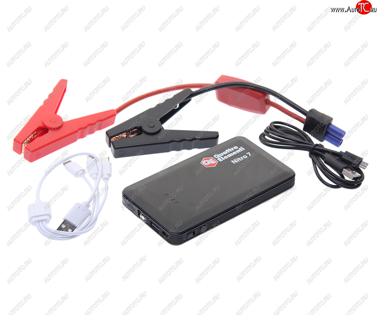 4 799 р. Устройство пусковое 12V 400A 7500мАч (power bank) QUATTRO ELEMENTI QUATTRO ELEMENTI nitro 7  с доставкой в г. Майкоп