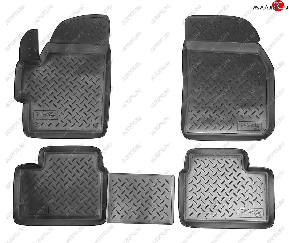 1 739 р. Коврик салона DAEWOO Matiz (01-) полиуретан 4шт. NORPLAST NORPLAST npl-po-15-27  с доставкой в г. Майкоп