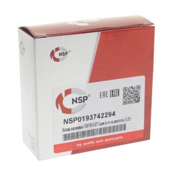 1 849 р. Кольца поршневые DAEWOO Nexia (95-) (1.5) (SOHC) CHEVROLET Lanos (97-) d+0.25 комплект NSP NSP nsp0193742294  с доставкой в г. Майкоп. Увеличить фотографию 2