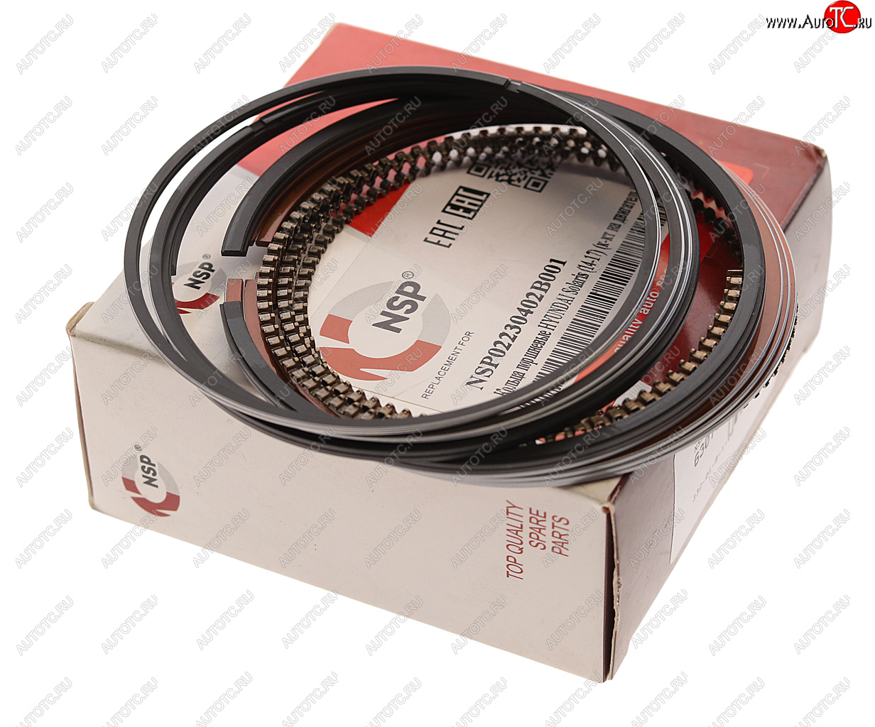 1 749 р. Кольца поршневые HYUNDAI Elantra,Solaris,i30 (06-) d+0.00 комплект NSP NSP nsp02230402b001  с доставкой в г. Майкоп