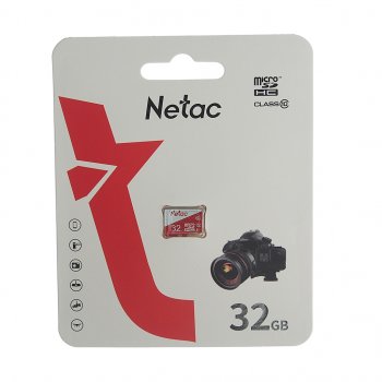 399 р. Карта памяти 32GB MicroSD class 10 NETAC NETAC nt02p500eco-032g-s  с доставкой в г. Майкоп. Увеличить фотографию 1