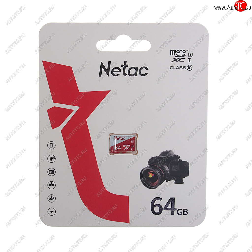 439 р. Карта памяти 64GB MicroSD class 10 NETAC NETAC nt02p500eco-064g-s  с доставкой в г. Майкоп