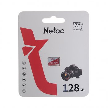 949 р. Карта памяти 128GB MicroSD class 10 + SD NETAC NETAC nt02p500eco-128g-s  с доставкой в г. Майкоп. Увеличить фотографию 1