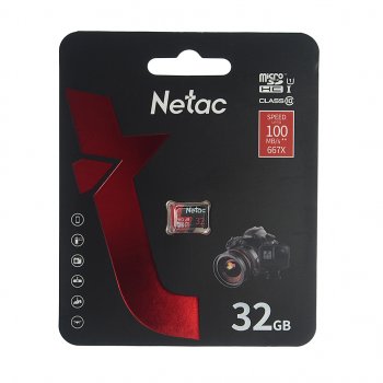 419 р. Карта памяти 32GB MicroSD class 10 NETAC NETAC nt02p500pro-032g-s  с доставкой в г. Майкоп. Увеличить фотографию 1