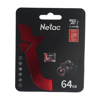 579 р. Карта памяти 64GB MicroSD class 10 NETAC NETAC nt02p500pro-064g-s  с доставкой в г. Майкоп. Увеличить фотографию 1