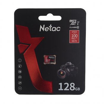 1 239 р. Карта памяти 128GB MicroSD class 10 + SD NETAC NETAC nt02p500pro-128g-s  с доставкой в г. Майкоп. Увеличить фотографию 1