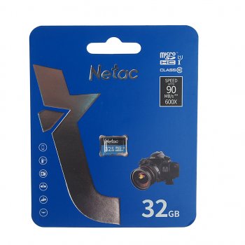 379 р. Карта памяти 32GB MicroSD class 10 NETAC NETAC nt02p500stn-032g-s  с доставкой в г. Майкоп. Увеличить фотографию 1