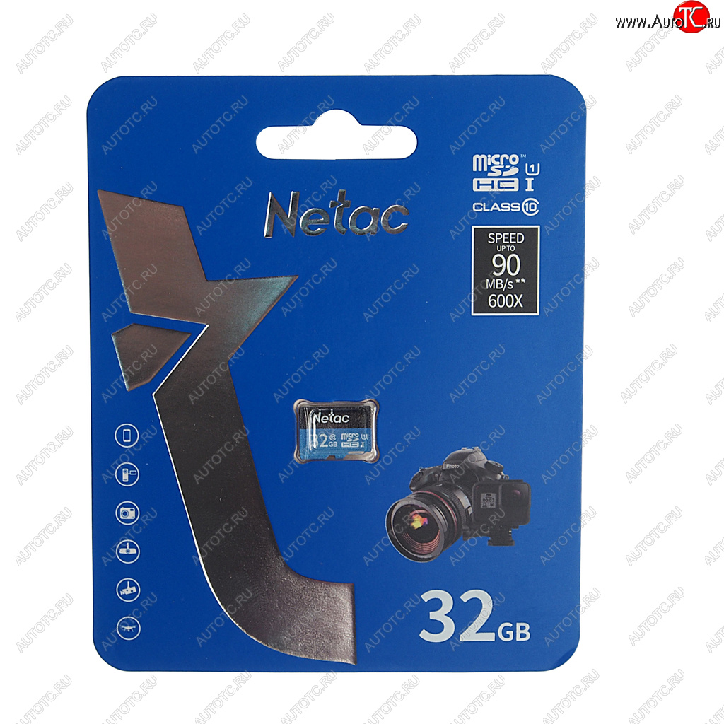 379 р. Карта памяти 32GB MicroSD class 10 NETAC NETAC nt02p500stn-032g-s  с доставкой в г. Майкоп