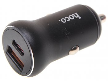 939 р. Устройство зарядное в прикуриватель 1USB + 1 Type C 12V HOCO HOCO nz5 black HOCO nz5 black  с доставкой в г. Майкоп. Увеличить фотографию 1