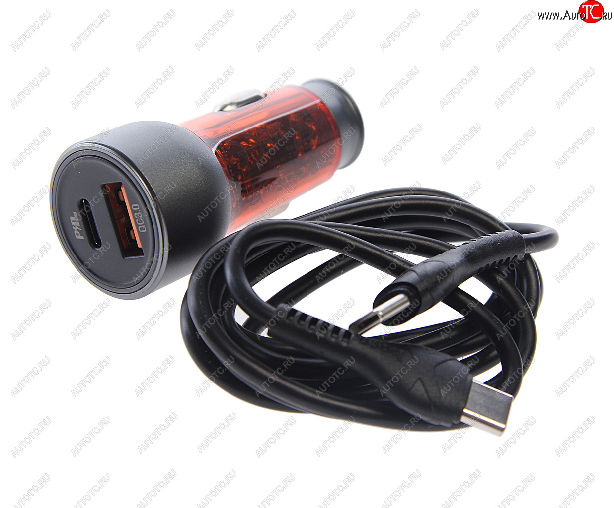 929 р. Устройство зарядное в прикуриватель 1USB 12V кабель USB Type C HOCO HOCO nz8 orange  с доставкой в г. Майкоп