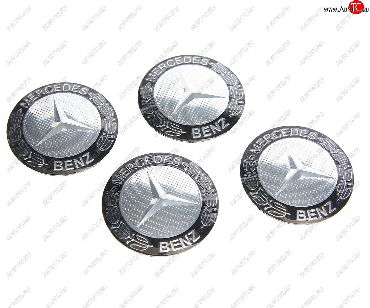 241 р. Эмблема диска колесного MERCEDES (5.6см) металл комплект 4шт. MASHINOKOM MASHINOKOM nzd 036  с доставкой в г. Майкоп
